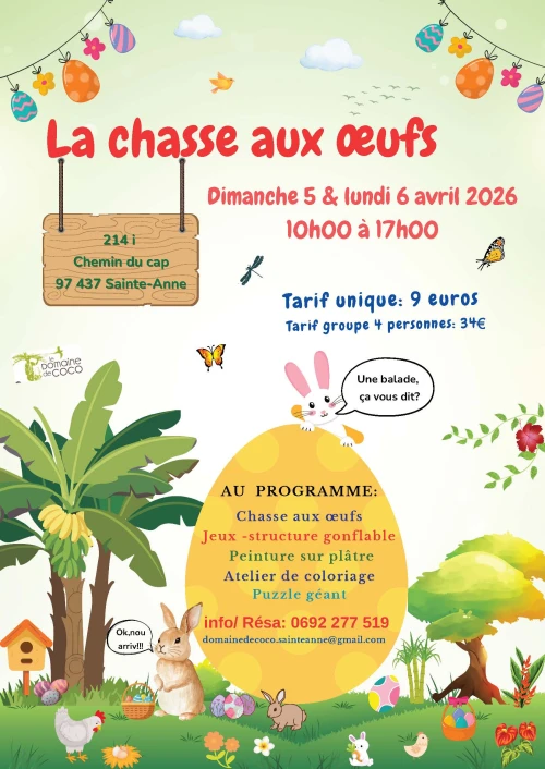 Chasse aux œufs au Domaine de Coco